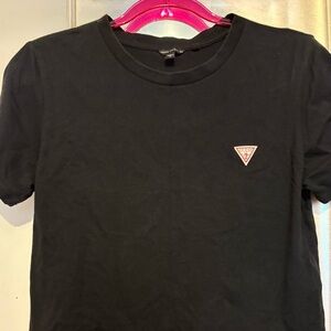 Guess Black Tee with Iconic Emblem